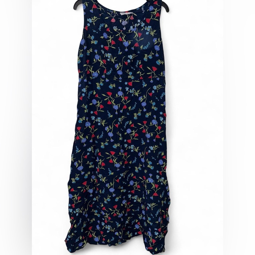 Floral Navy Midi Dress